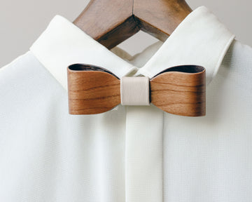 Wooden Bowtie. Wild Cherry & Wenge