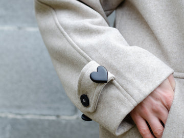 Wooden "Heart" Brooch in Ebony