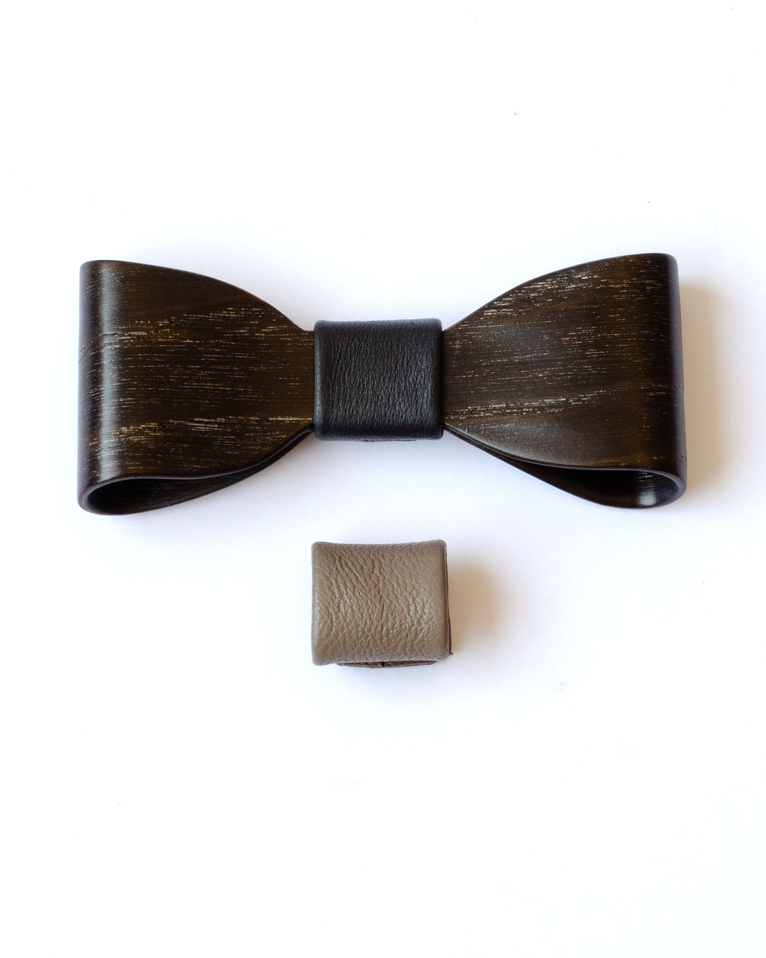 Wooden Bowtie. Smoked Ash
