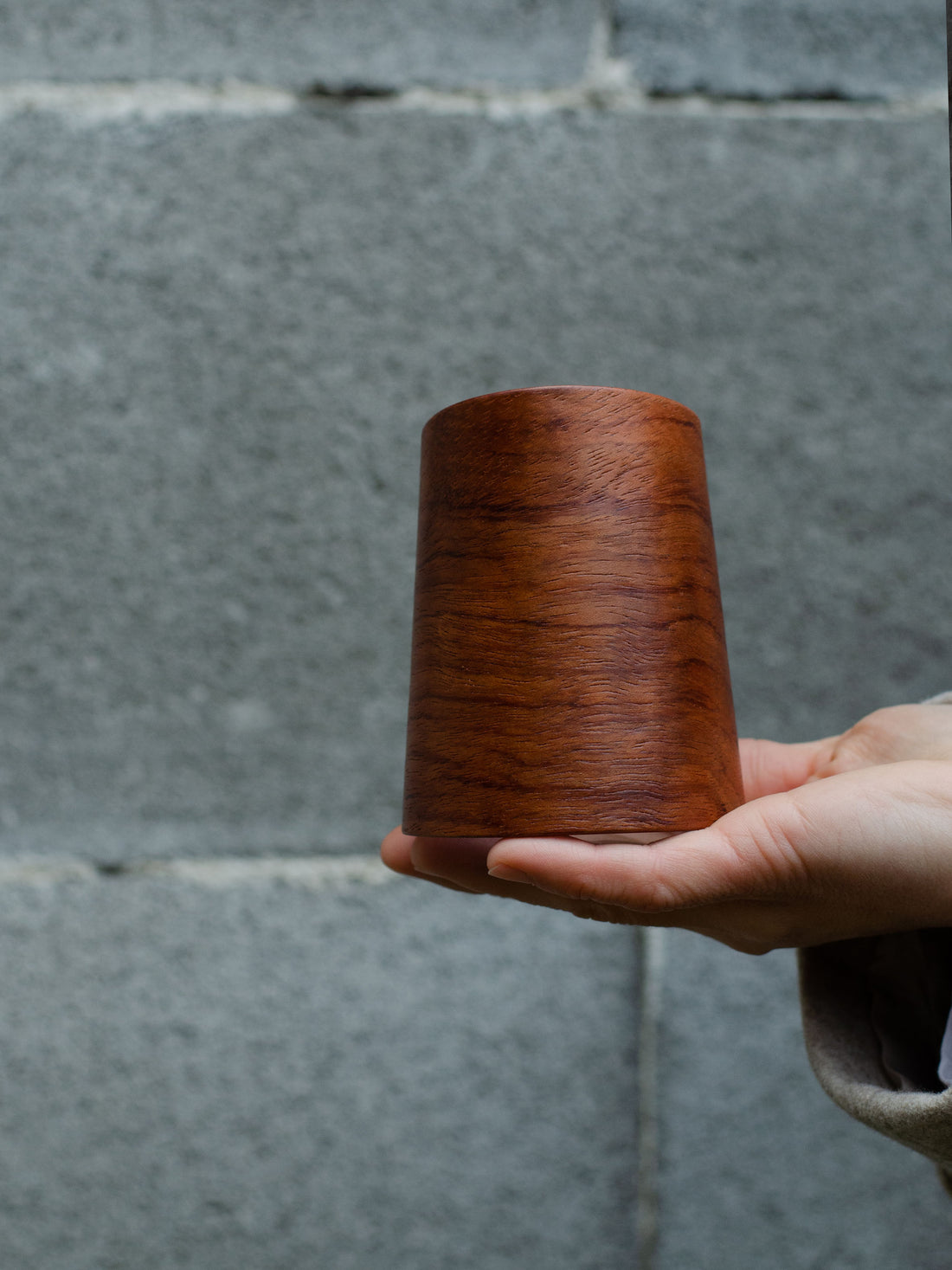 "Cone" - Statement Cuff bracelet in Bubinga wood