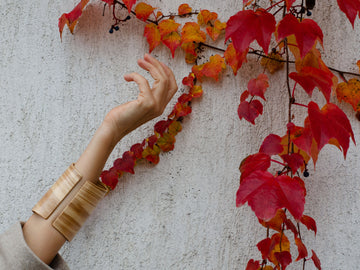 "Cone" - Statement Cuff bracelet in Ash wood . Clarity and calm presence.