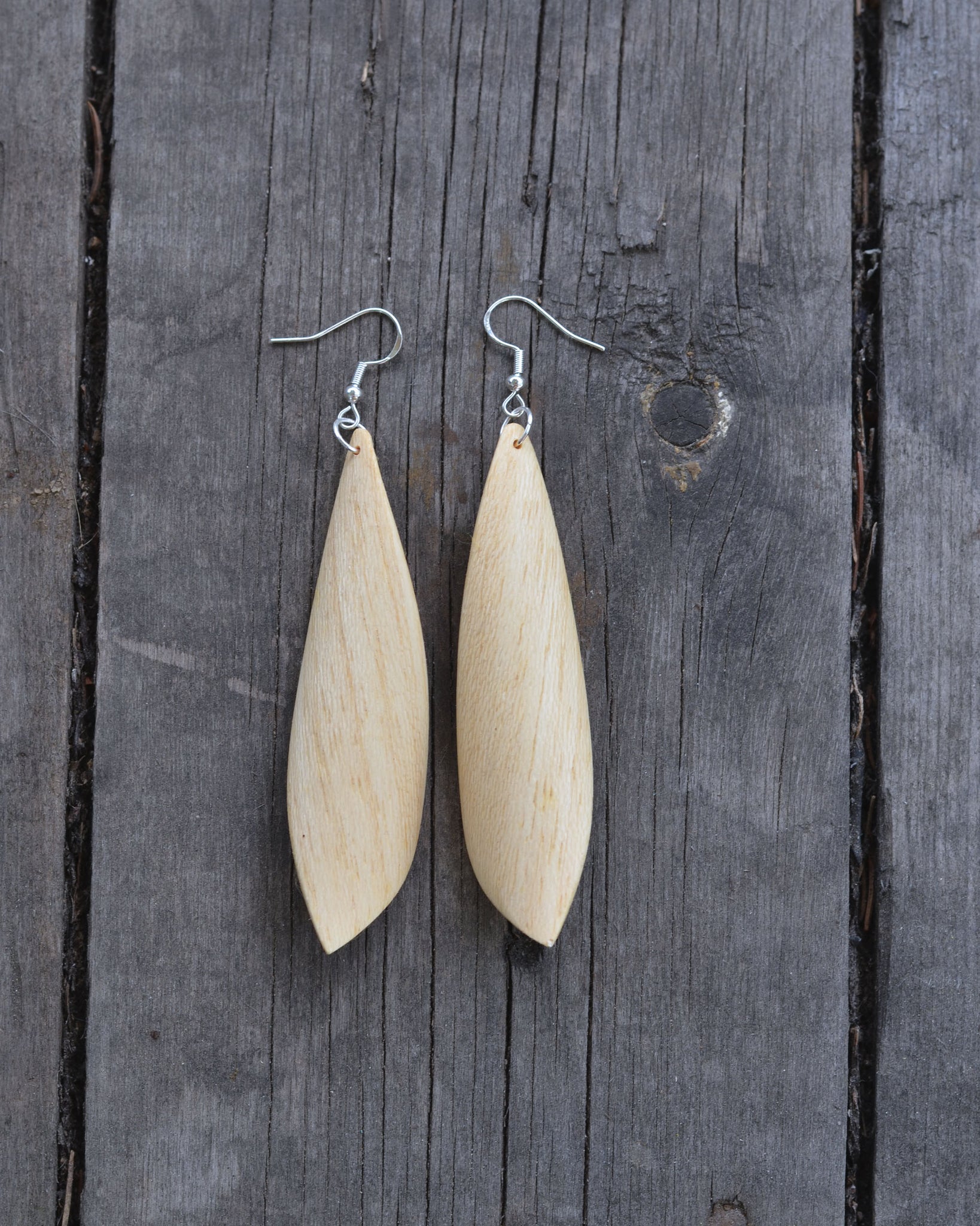 Wooden Earrings "Twist". Koto