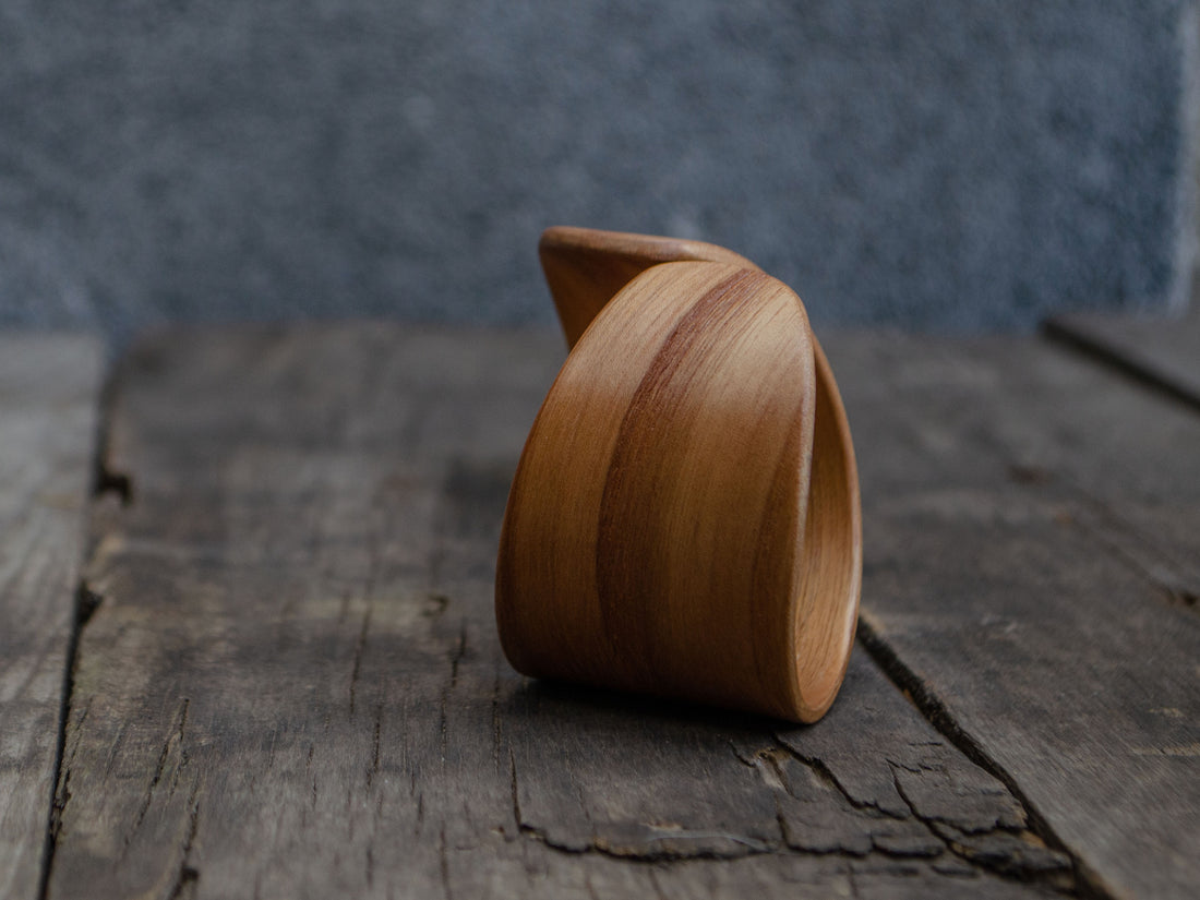 "Wrap Around" - Lightweight Wooden Bangle in Elm wood