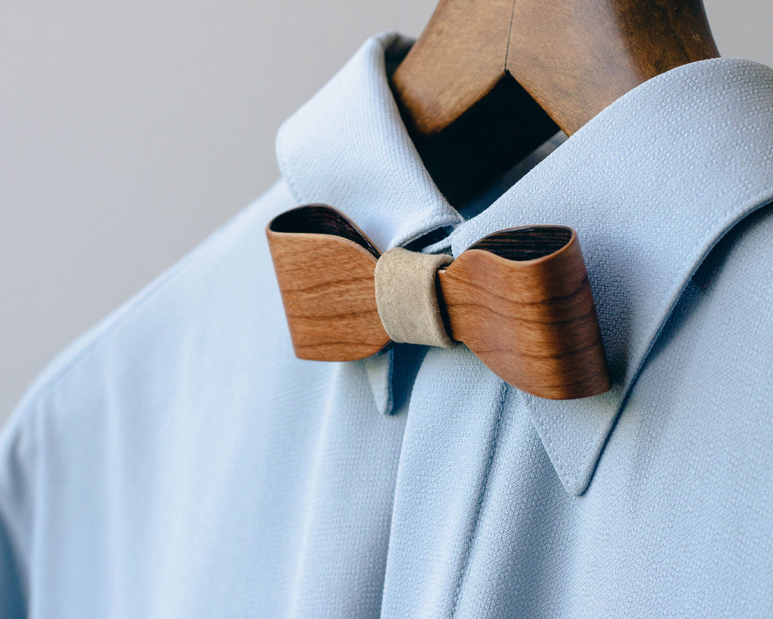 Wooden Bowtie. Wild Cherry & Wenge