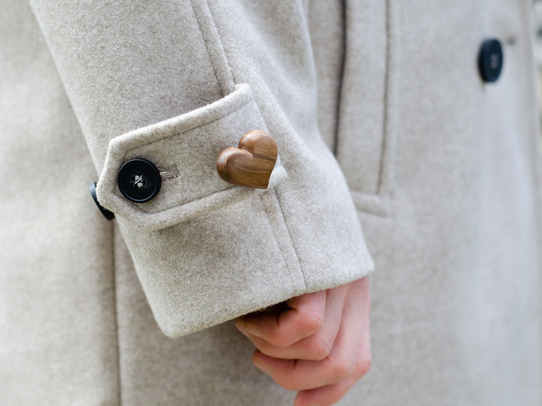 Walnut "Heart" Brooch