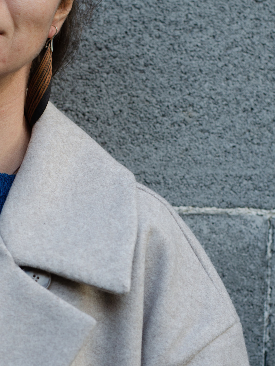 Wooden Earrings "Twist". Dark Makassar