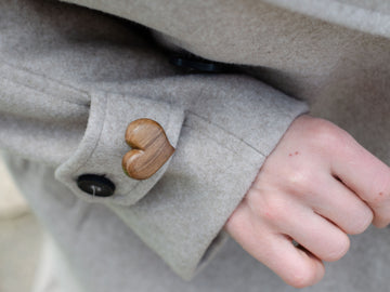 Walnut "Heart" Brooch