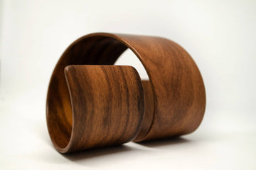 Wooden Bracelet "Double twist"  Brazilian Rosewood