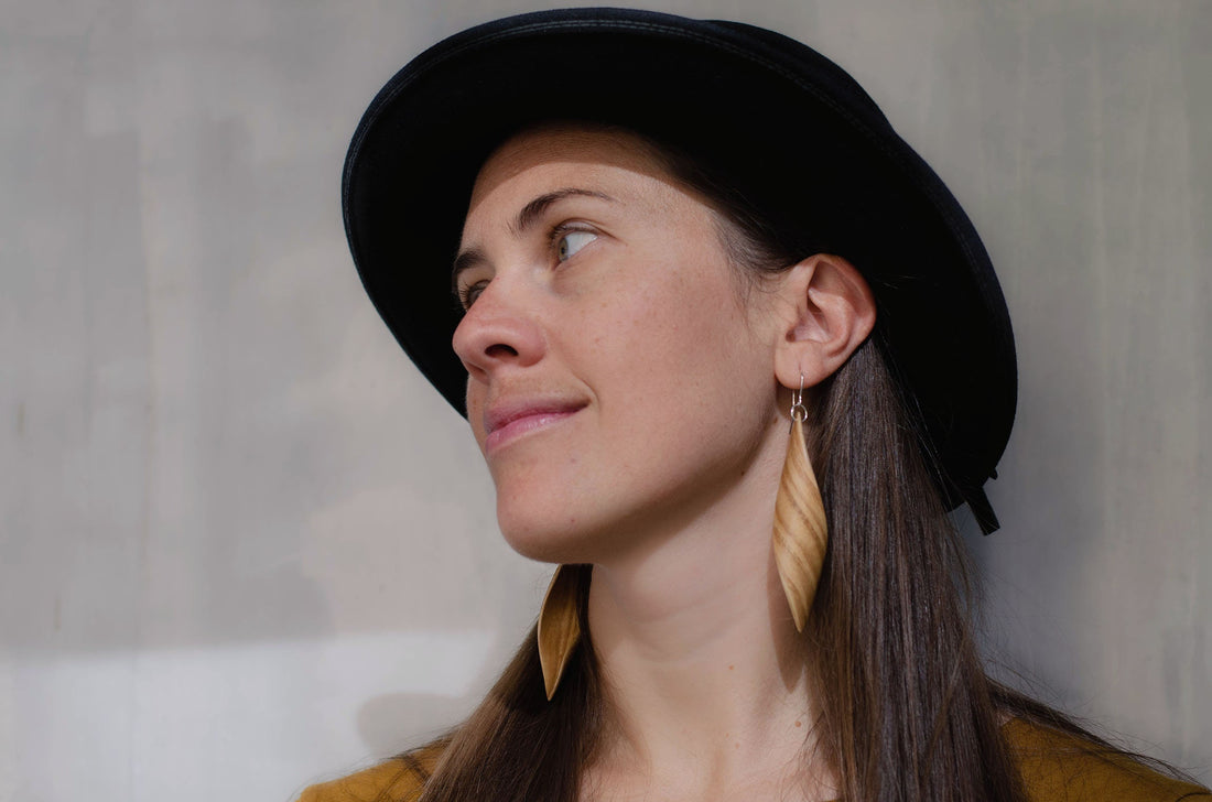 Lightweight, Elegant and Earthy: Handcrafted Long Ash Wood Dangle Earrings