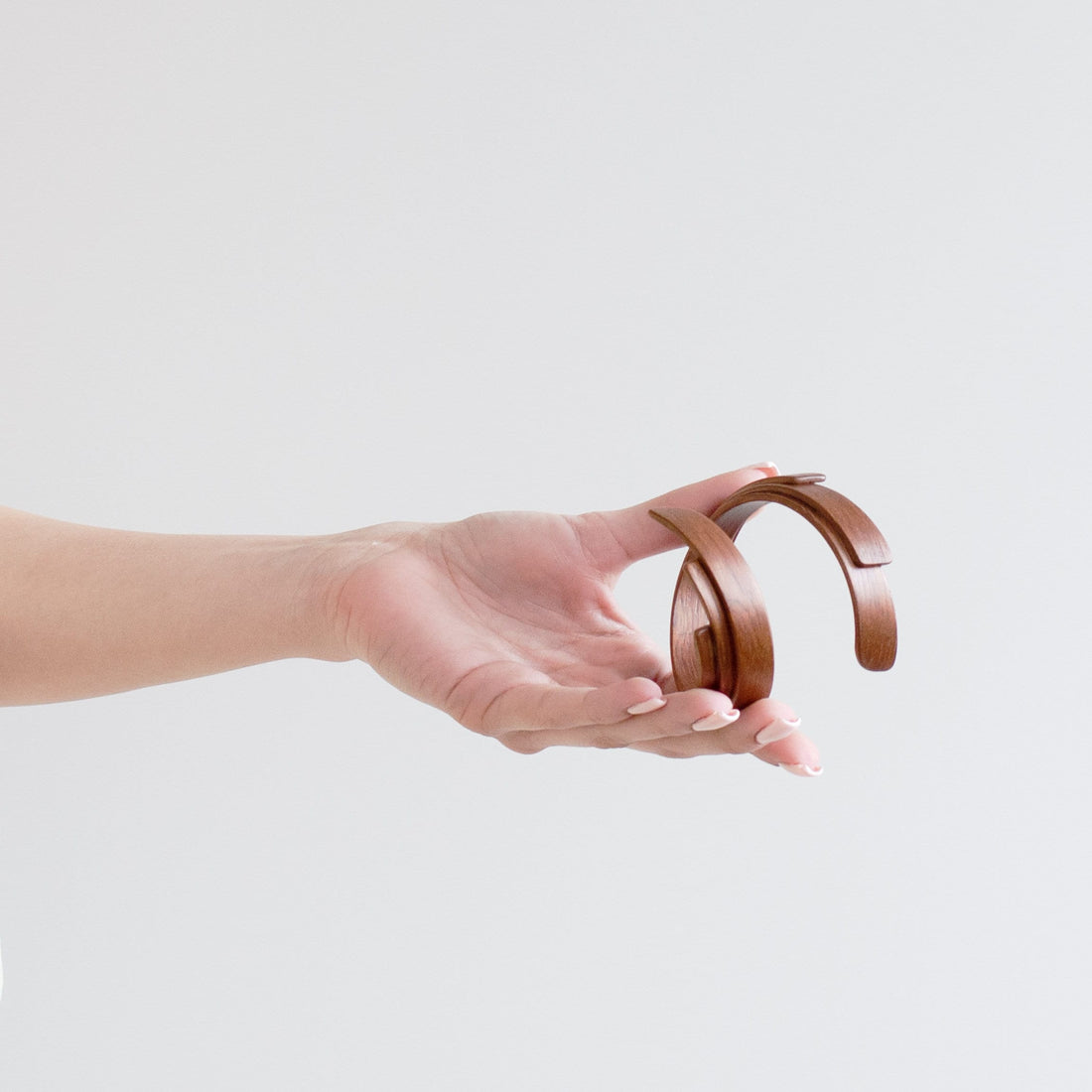 "Connections" Sapele Mahogany Wooden Sculptured Bracelet